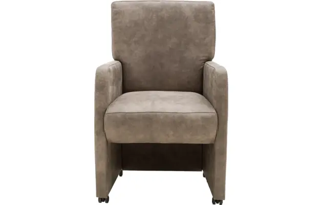 Goossens eetkamerstoel leen bruin microvezel - 8210227-01