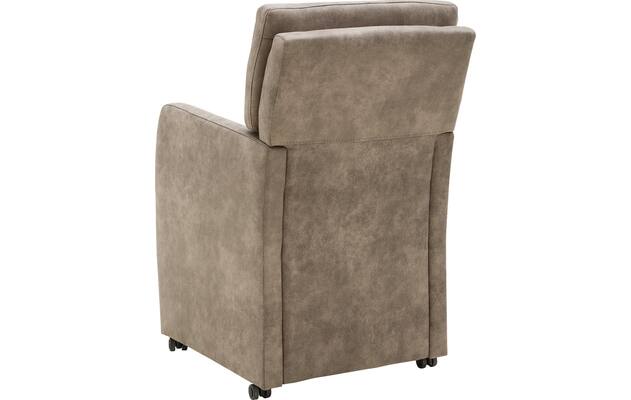 Goossens eetkamerstoel leen bruin microvezel - 8210227-03