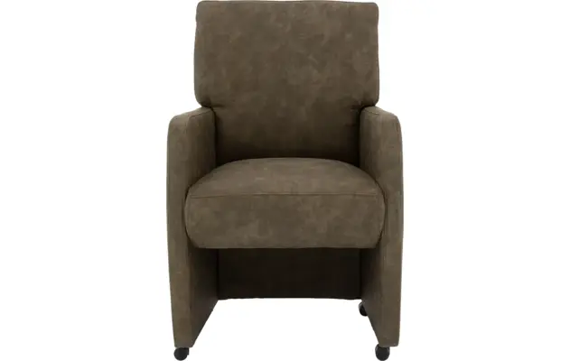 Goossens eetkamerstoel leen groen microvezel - 8210228-01