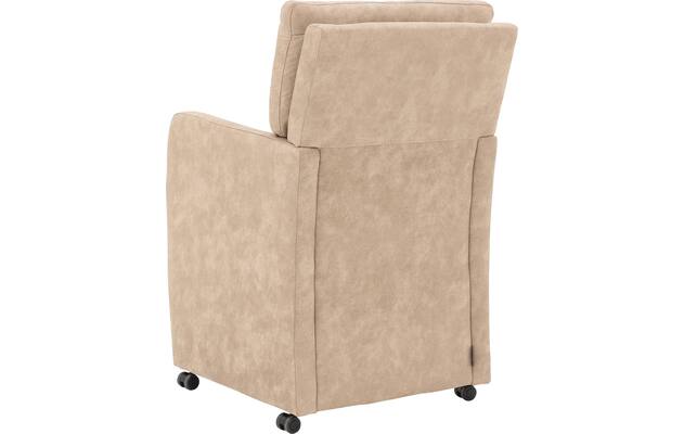 Goossens eetkamerstoel leen beige microvezel - 8210229-03