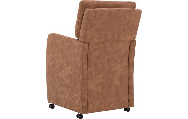Goossens eetkamerstoel leen bruin microvezel - 8210230-04