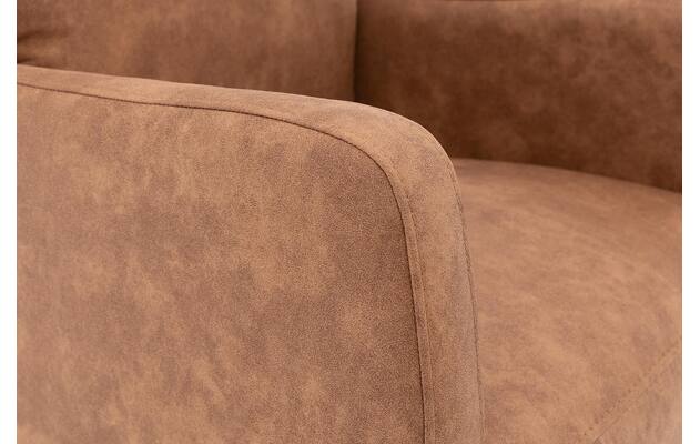 Goossens eetkamerstoel leen bruin microvezel - 8210230-06