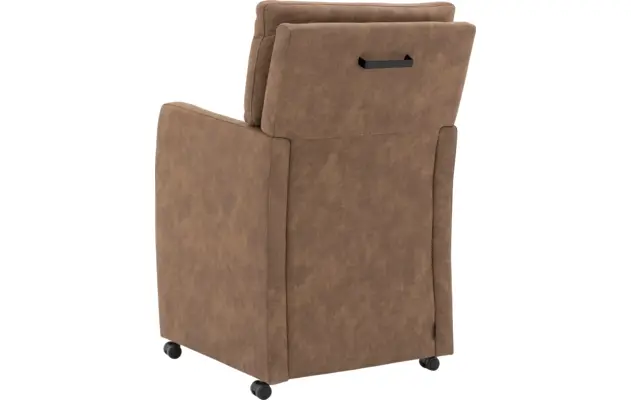 Goossens eetkamerstoel leen bruin microvezel - 8210237-03