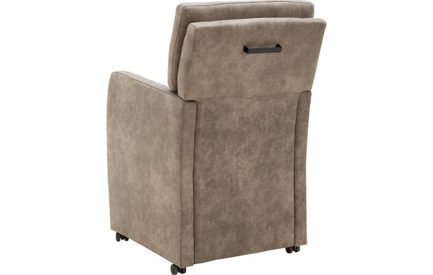 Goossens eetkamerstoel leen bruin microvezel - 8210238-03