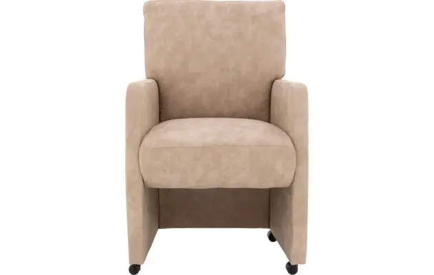 Goossens eetkamerstoel leen beige microvezel - 8210240-01