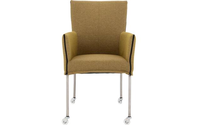 Goossens eetkamerstoel funk groen stof - 8210246-01
