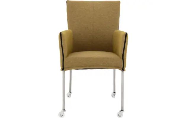 Goossens eetkamerstoel funk groen stof - 8210246-01