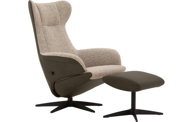Goossens excellent relaxstoel avec groen leer - 8210272-08