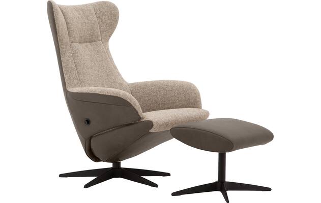Goossens excellent relaxstoel avec grijs leer - 8210273-08