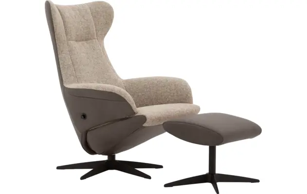Goossens excellent relaxstoel avec grijs leer - 8210273-08