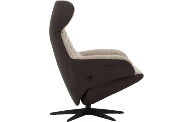 Goossens excellent relaxstoel avec grijs leer - 8210274-04