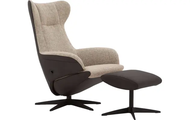 Goossens excellent relaxstoel avec grijs leer - 8210274-08