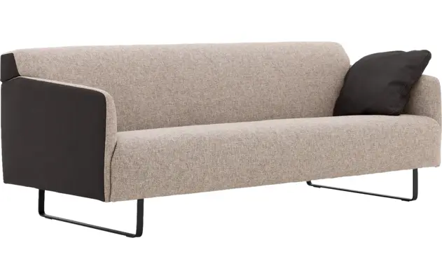 Goossens excellent zitbank montreal grijs leer - 8210350-03