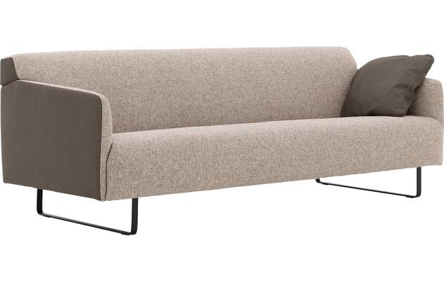 Goossens excellent zitbank montreal grijs leer - 8210353-03
