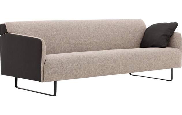 Goossens excellent zitbank montreal grijs leer - 8210354-03