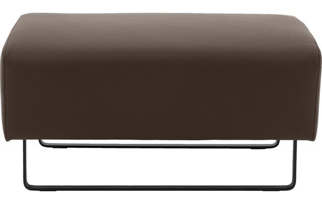 Goossens hocker montreal grijs leer - 8210393-01
