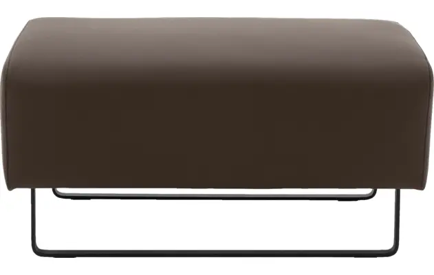 Goossens hocker montreal grijs leer - 8210393-01