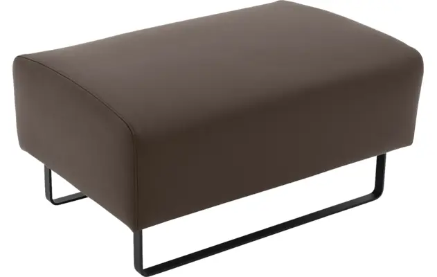 Goossens hocker montreal grijs leer - 8210393-03