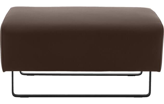 Goossens hocker montreal grijs leer - 8210394-01