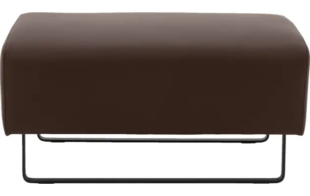 Goossens hocker montreal grijs leer - 8210394-01