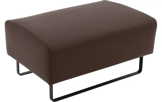 Goossens hocker montreal grijs leer - 8210394-03