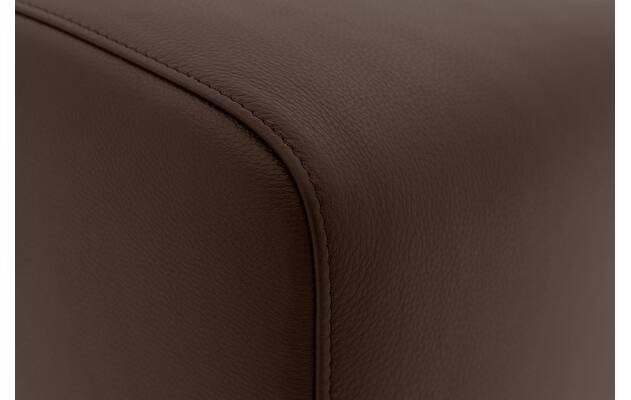 Goossens hocker montreal grijs leer - 8210394-05