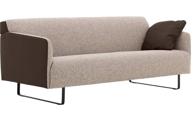 Goossens excellent zitbank montreal bruin leer - 8210400-03