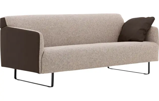 Goossens excellent zitbank montreal bruin leer - 8210400-03