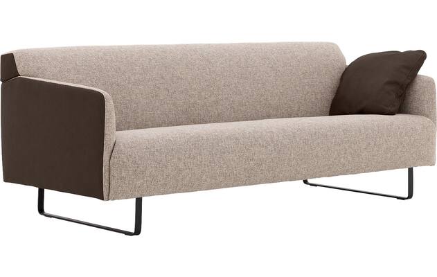 Goossens excellent zitbank montreal bruin leer - 8210401-03
