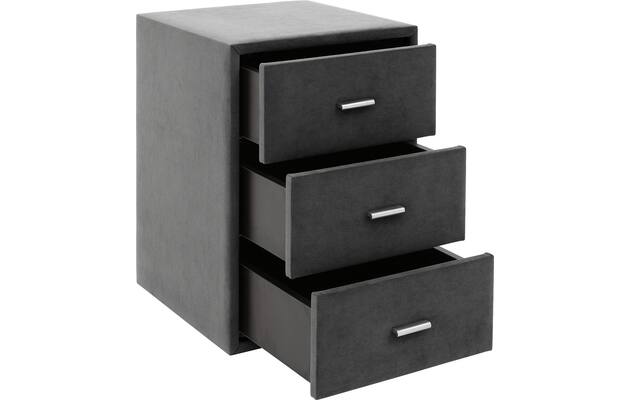 Goossens excellent nachtkastje briljant elite grijs stof - 8210450-C-04