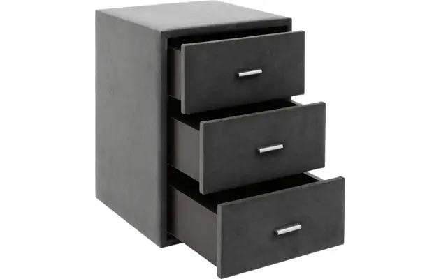 Goossens excellent nachtkastje briljant elite grijs stof - 8210450-C-04