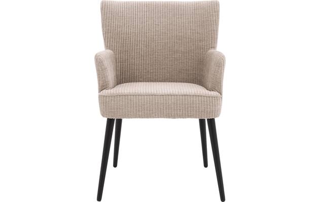 Goossens eetkamerstoel rob beige stof - 8210499-01