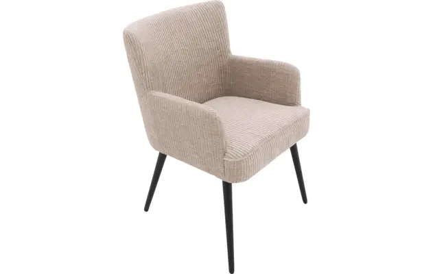 Goossens eetkamerstoel rob beige stof - 8210499-04