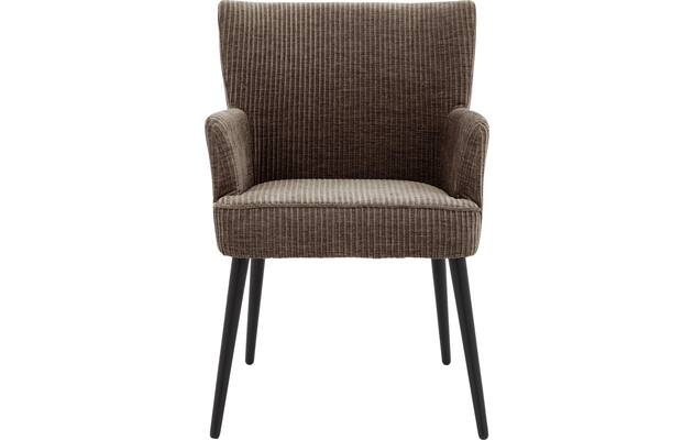 Goossens eetkamerstoel rob bruin stof - 8210500-01