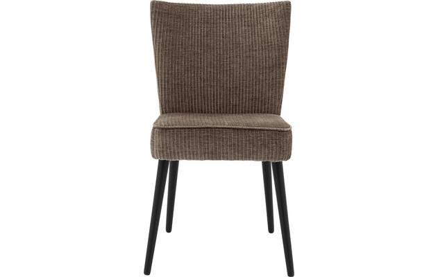 Goossens eetkamerstoel rob bruin stof - 8210507-01