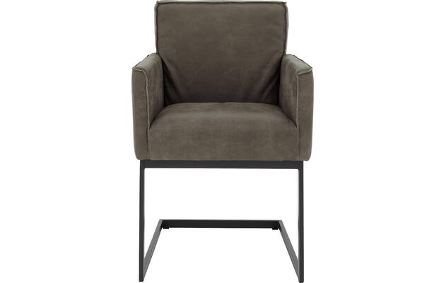 Goossens excellent eetkamerstoel tom grijs leer - 8210515-03