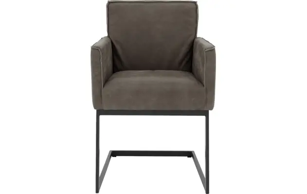 Goossens excellent eetkamerstoel tom grijs leer - 8210515-03