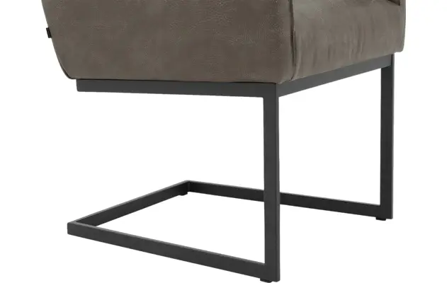 Goossens excellent eetkamerstoel tom grijs leer - 8210515-05