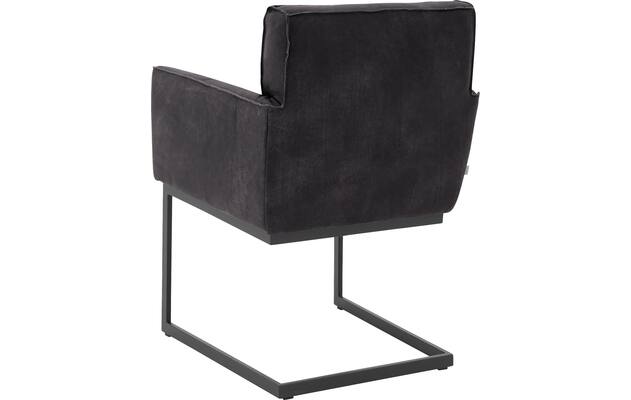 Goossens excellent eetkamerstoel tom zwart leer - 8210519-02