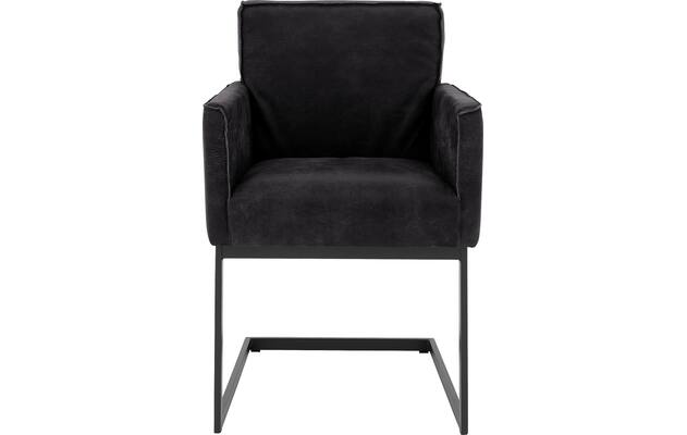 Goossens excellent eetkamerstoel tom zwart leer - 8210519-03