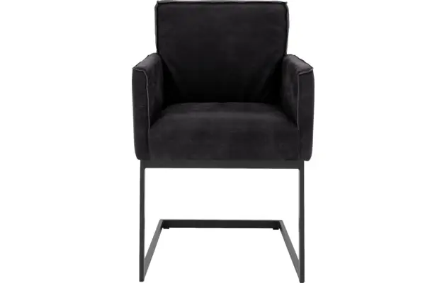 Goossens excellent eetkamerstoel tom zwart leer - 8210519-03