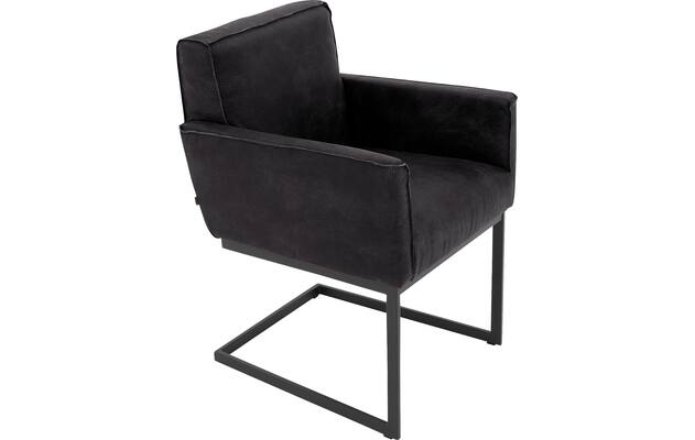 Goossens excellent eetkamerstoel tom zwart leer - 8210519-04