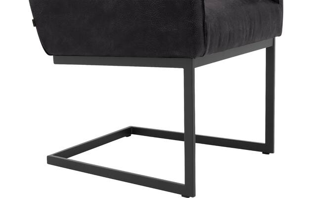 Goossens excellent eetkamerstoel tom zwart leer - 8210519-05