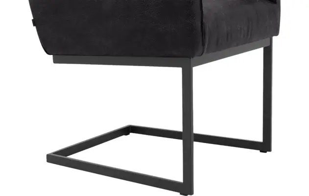 Goossens excellent eetkamerstoel tom zwart leer - 8210519-05