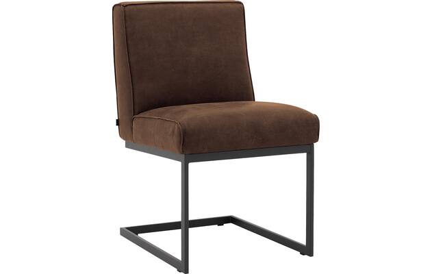 Goossens excellent eetkamerstoel tom bruin leer - 8210520-02