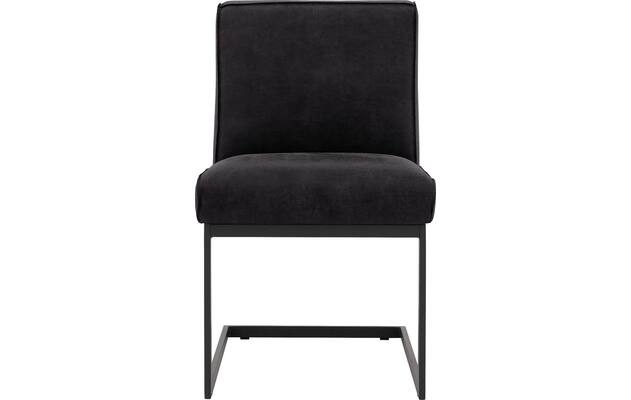 Goossens excellent eetkamerstoel tom zwart leer - 8210524-01