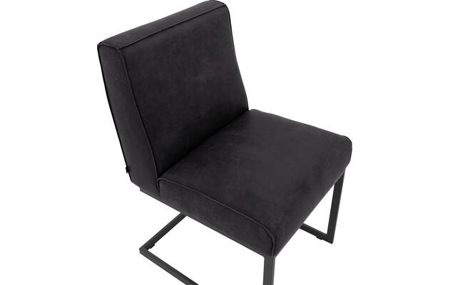 Goossens excellent eetkamerstoel tom zwart leer - 8210524-04