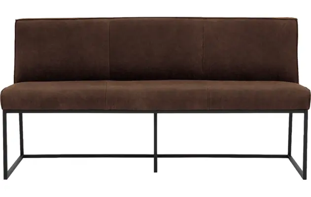 Goossens excellent eetkamerbank tom bruin leer - 8210536-01