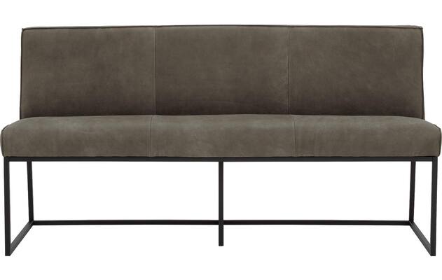 Goossens excellent eetkamerbank tom grijs leer - 8210537-01