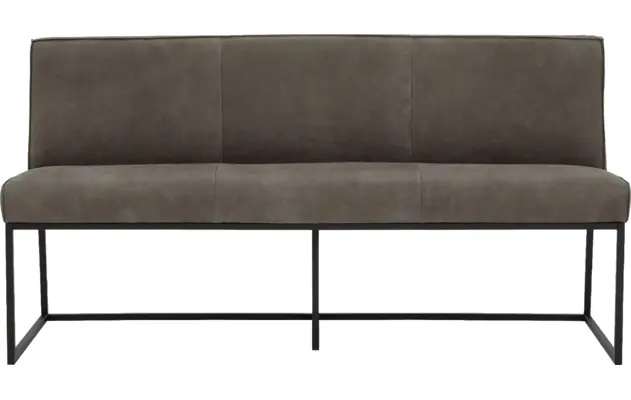 Goossens excellent eetkamerbank tom grijs leer - 8210537-01
